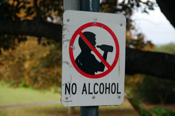 Panneau "no alcohol" dans la rue